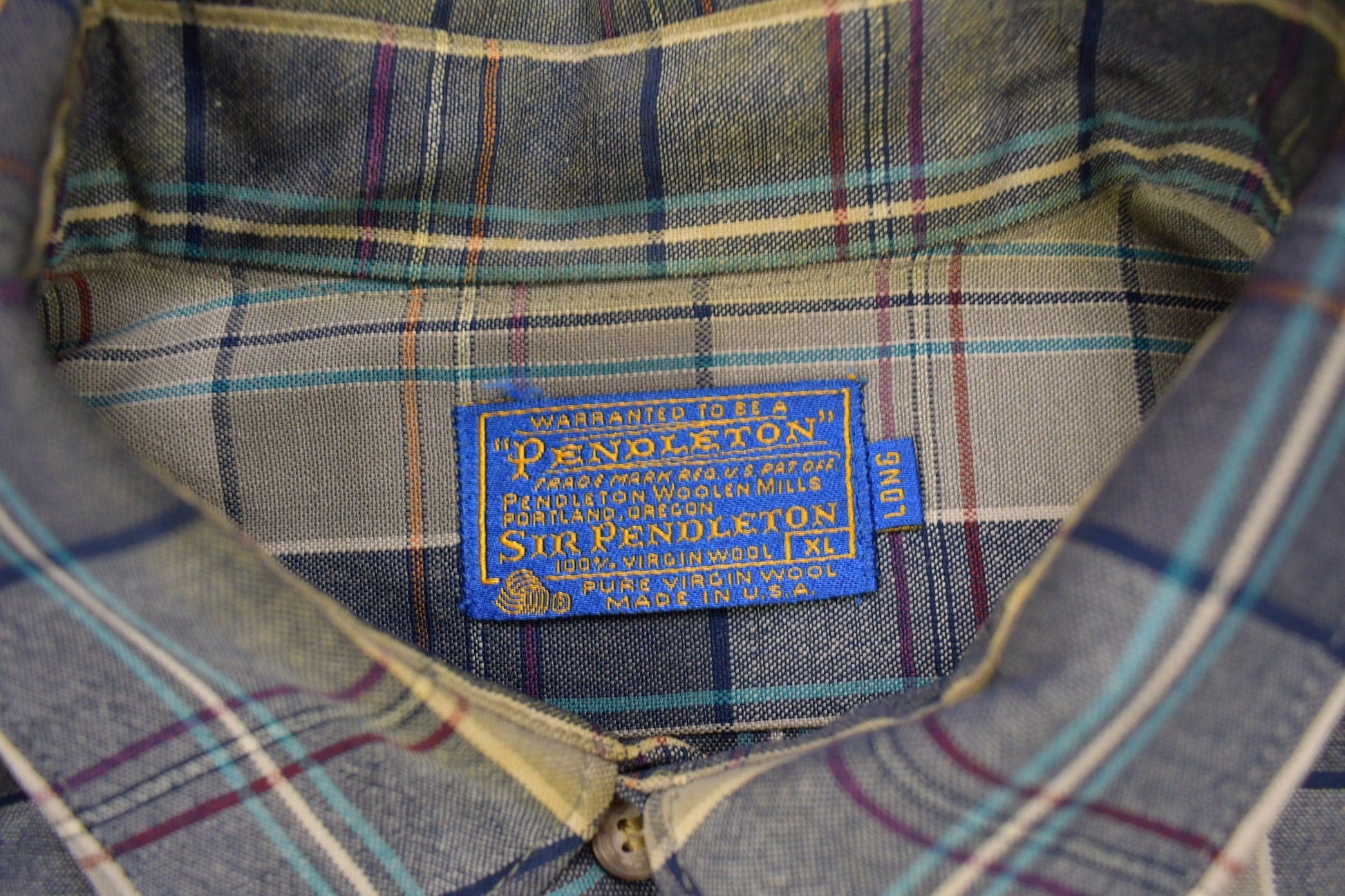 Vintage 1970s Pendleton Plaid Button Up Shirt Men's 2XL from propervintagecanada