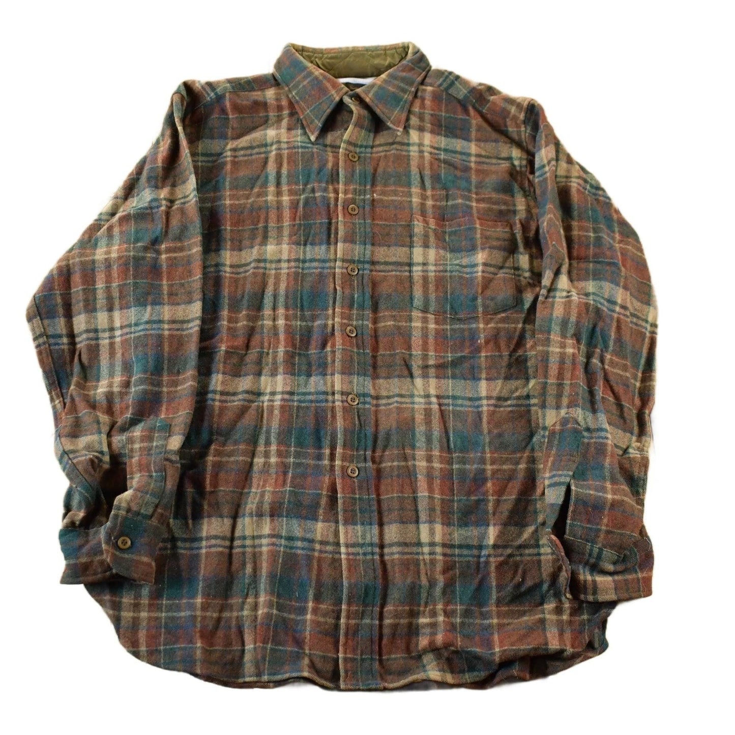Vintage 1970s Pendleton Plaid Button Up Shirt Vintage Flannel Men's Large from propervintagecanada