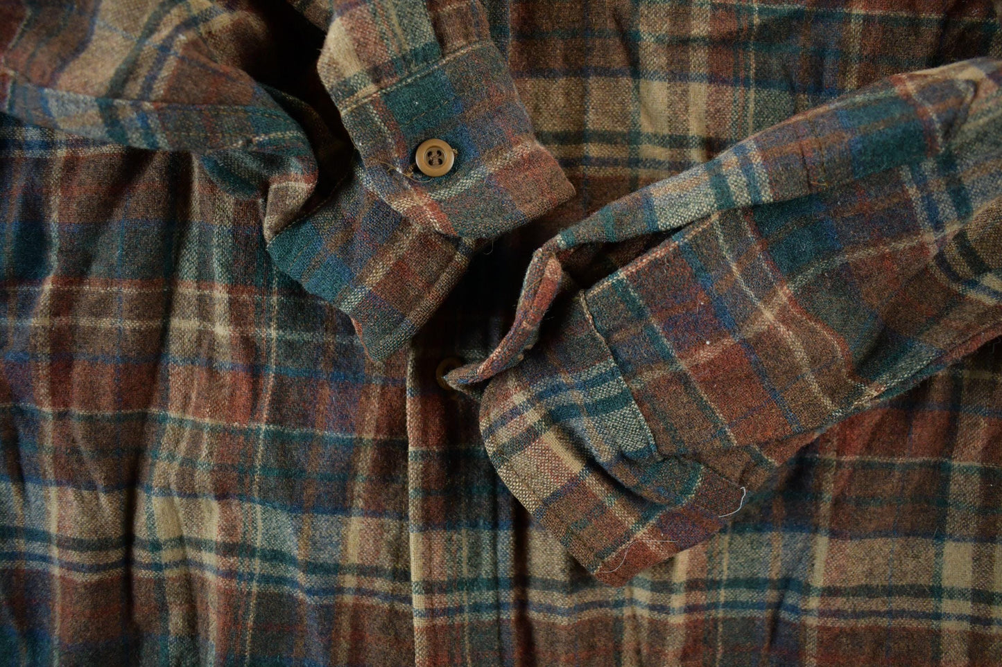 Vintage 1970s Pendleton Plaid Button Up Shirt Vintage Flannel Men's Large from propervintagecanada