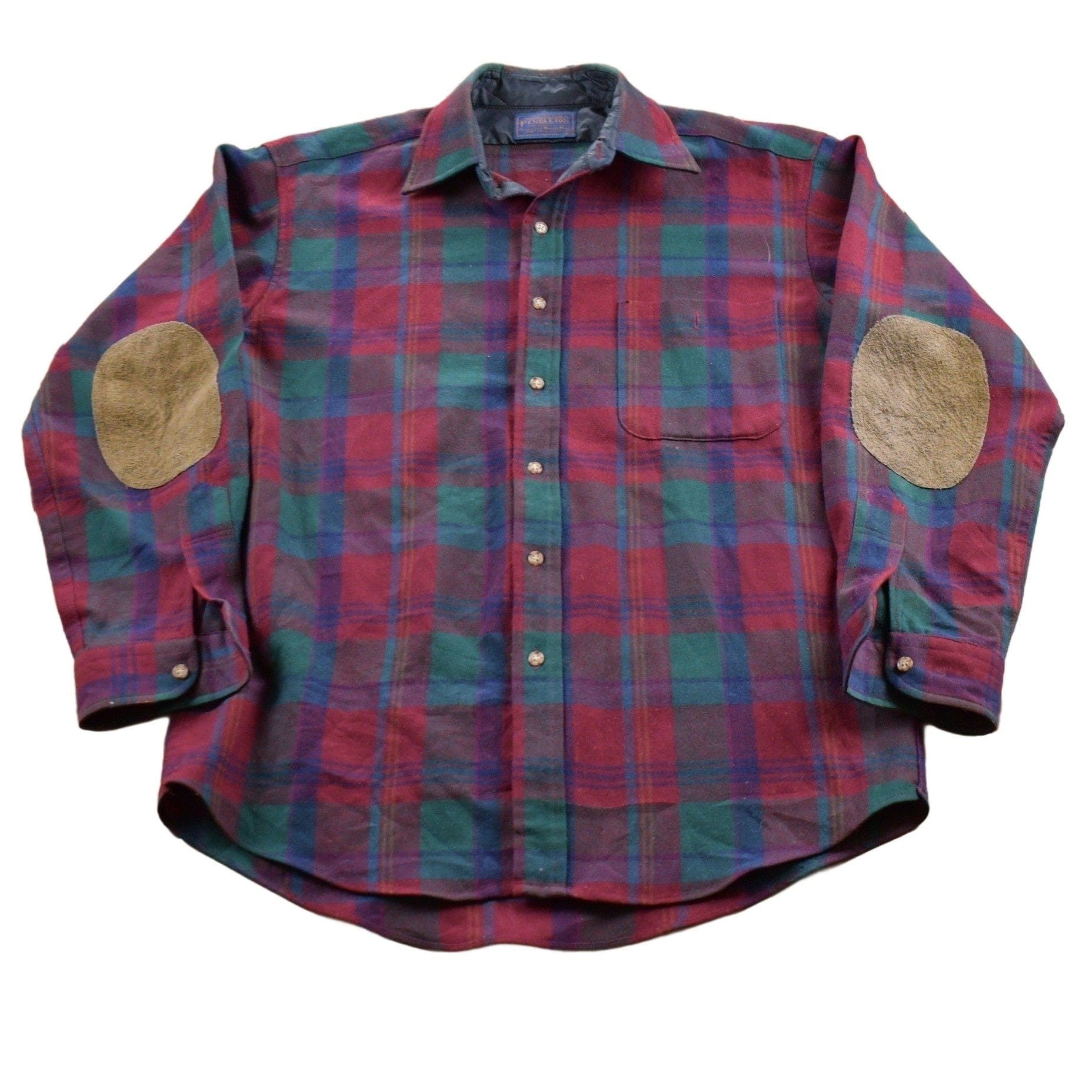 Vintage 1970s Pendleton Plaid Button Up Shirt Vintage Flannel Men's Medium from propervintagecanada