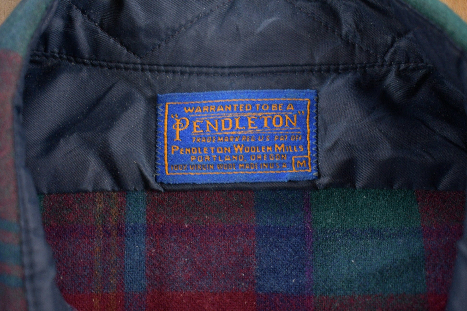 Vintage 1970s Pendleton Plaid Button Up Shirt Vintage Flannel Men's Medium from propervintagecanada