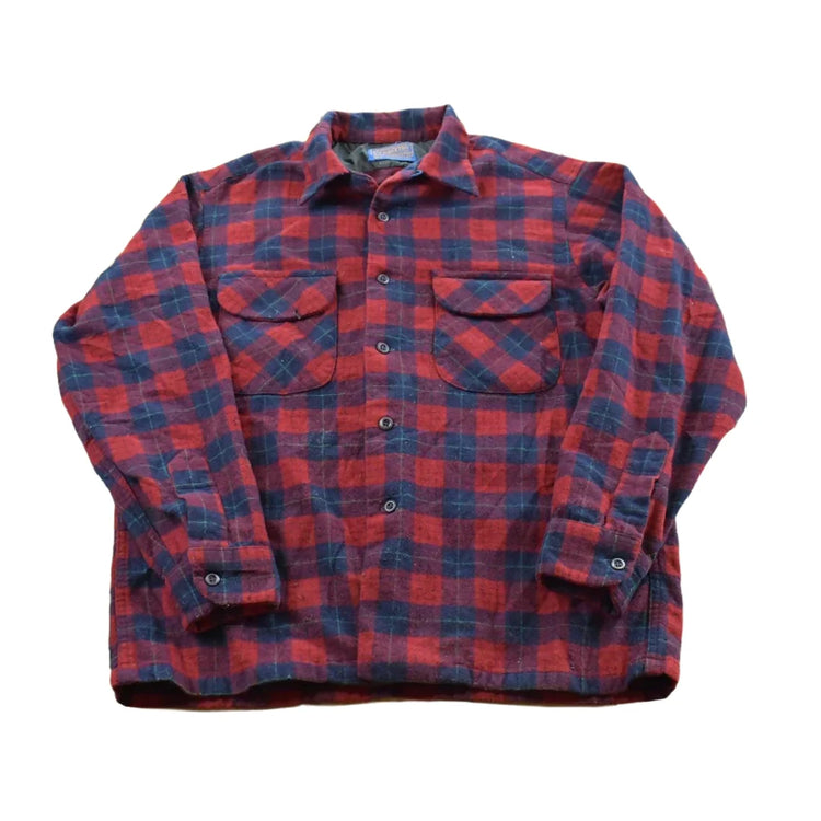 Vintage 1970s Pendleton Wool Flannel Board Shirt Men's M from propervintagecanada