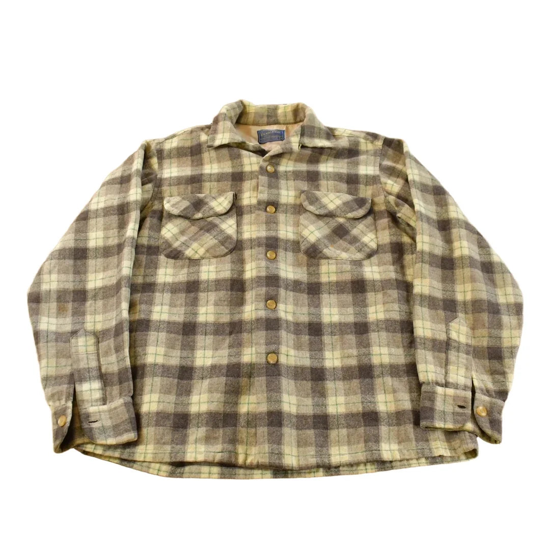 Vintage 1970s Pendleton Wool Flannel Button Up Shirt Men's M from propervintagecanada