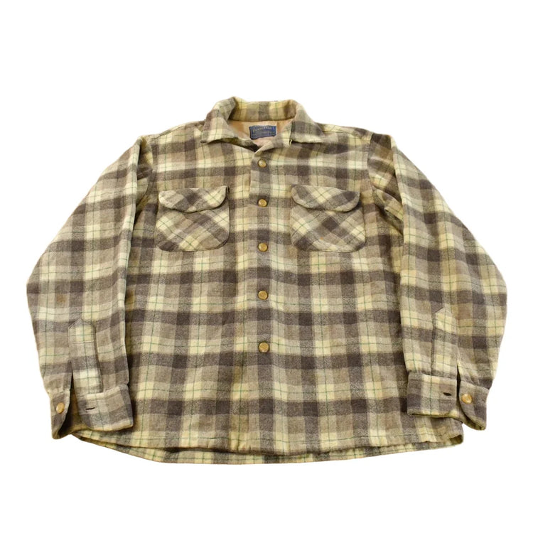 Vintage 1970s Pendleton Wool Flannel Button Up Shirt Men's M from propervintagecanada