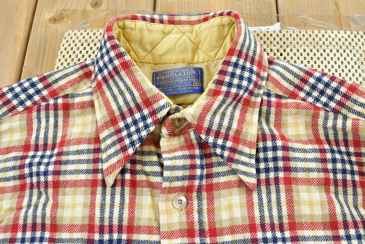 Vintage 1970s Pendleton Wool Flannel Button Up Shirt Men's M from propervintagecanada