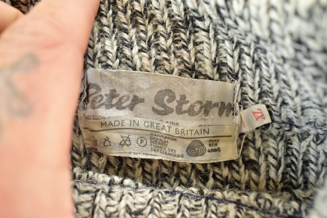 Vintage 1970s Peter Storm Wool Knit Sweater Womens L-XL from propervintagecanada
