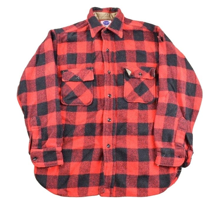 Vintage 1970s Pilgrim Buffalo Plaid Button Up Shirt Men's Large from propervintagecanada