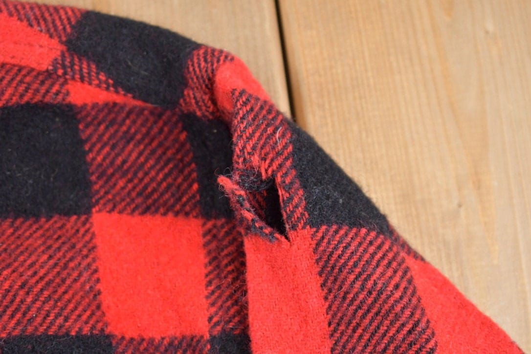 Vintage 1970s Pilgrim Buffalo Plaid Button Up Shirt Men's Large from propervintagecanada