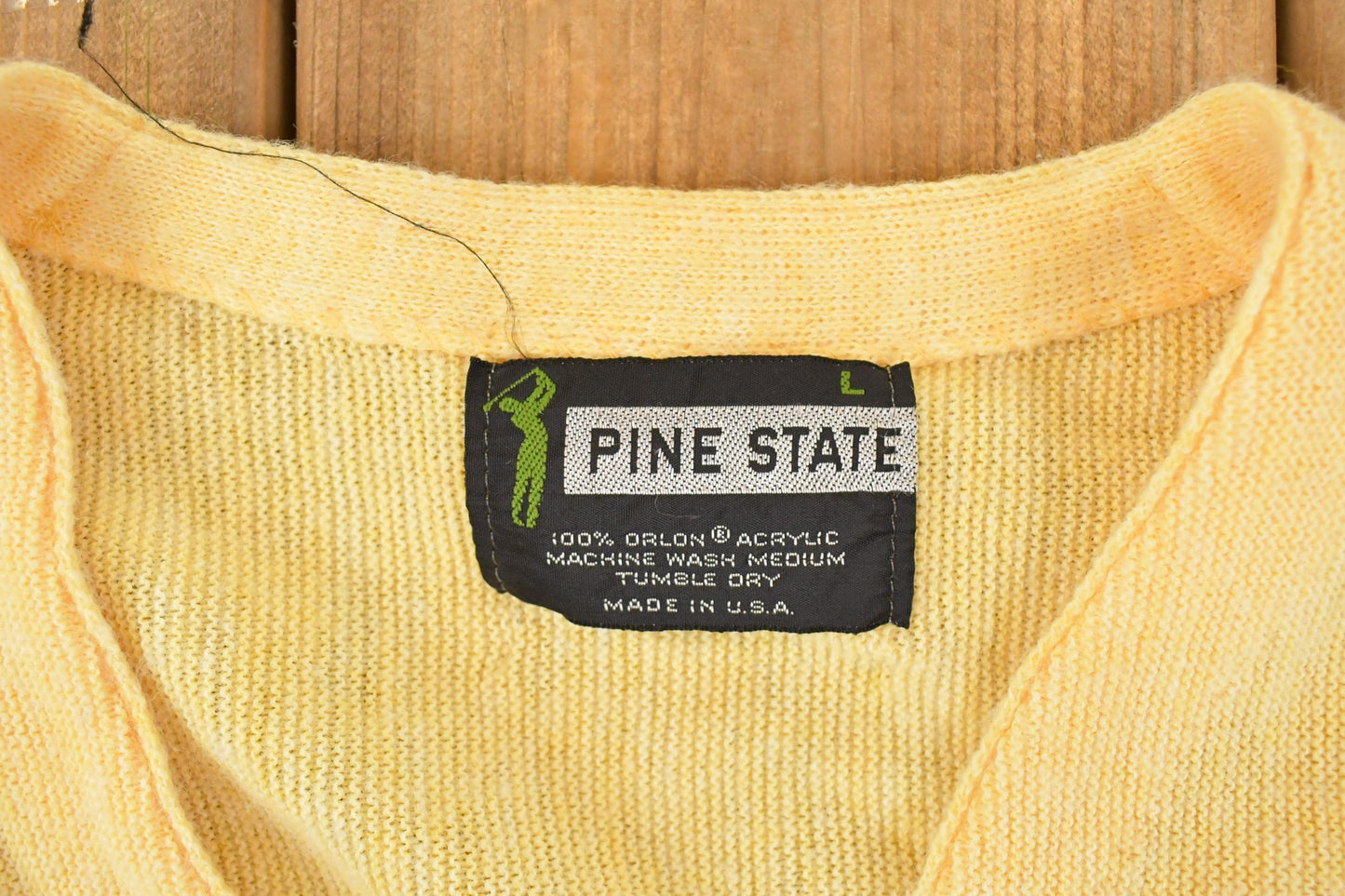 Vintage 1970s Pine State Golf Knit Cardigan Sweater Men's S from propervintagecanada
