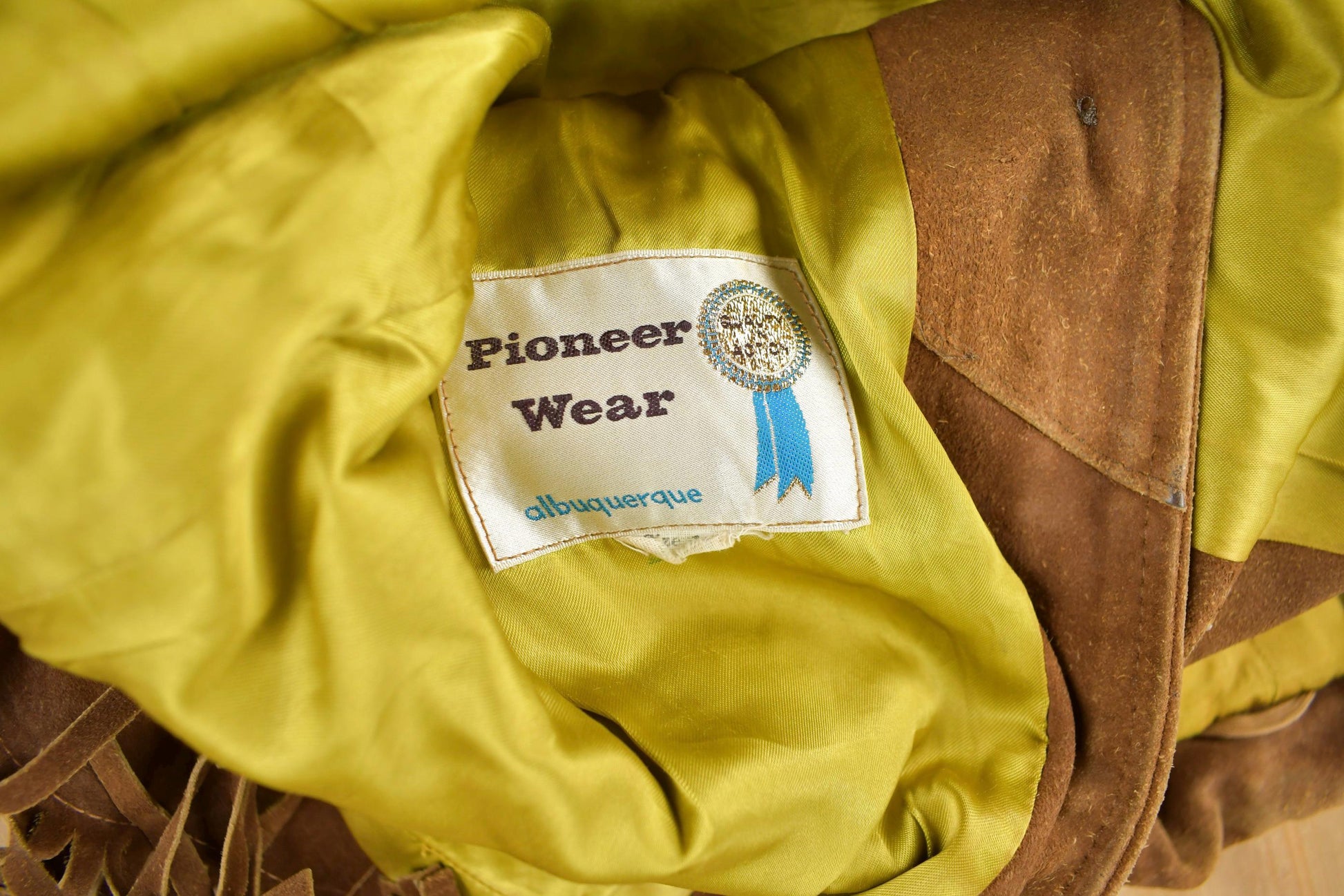 Vintage 1970s Pioneer Wear Fringe Leather Jacket from propervintagecanada