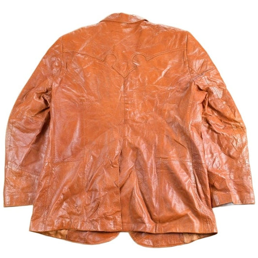 Vintage 1970s Pioneer Wear Leather South Western Blazer Men's Large from propervintagecanada