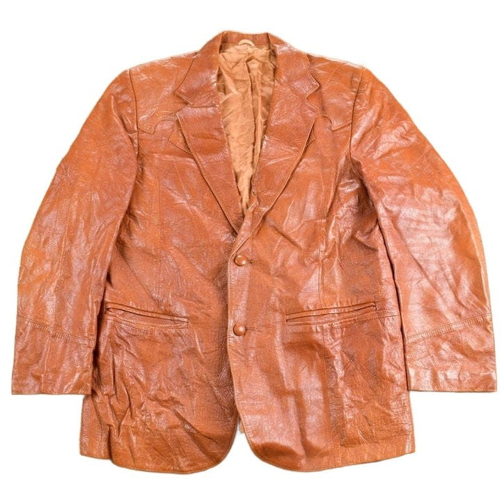 Vintage 1970s Pioneer Wear Leather South Western Blazer Men's Large from propervintagecanada