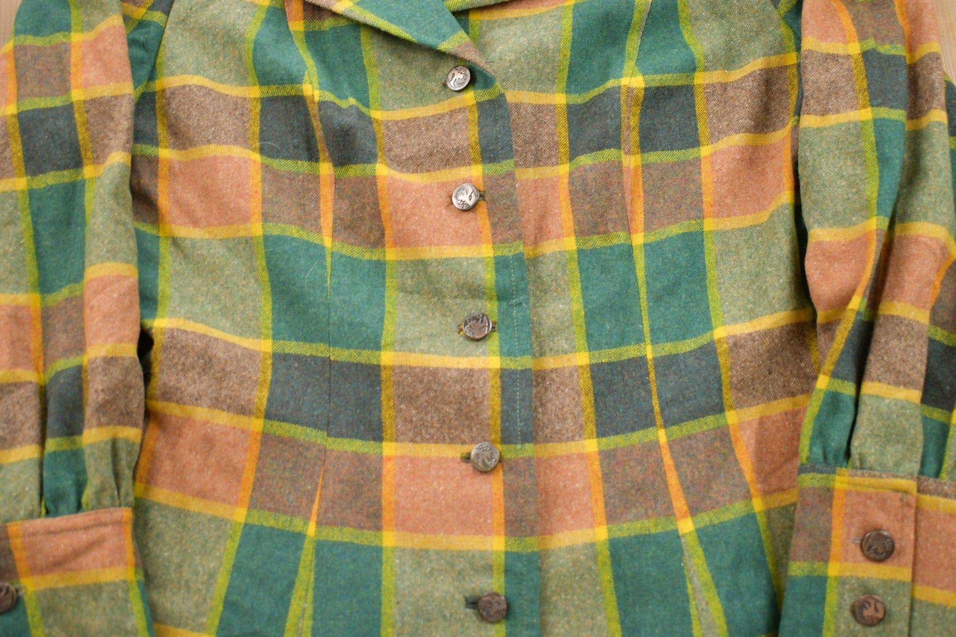 Vintage 1970s Plaid Button Up Shirt / 1970s Button Up / Vintage Flannel / Plaid Flannel / Casual Shirt / Formal Shirt from propervintagecanada