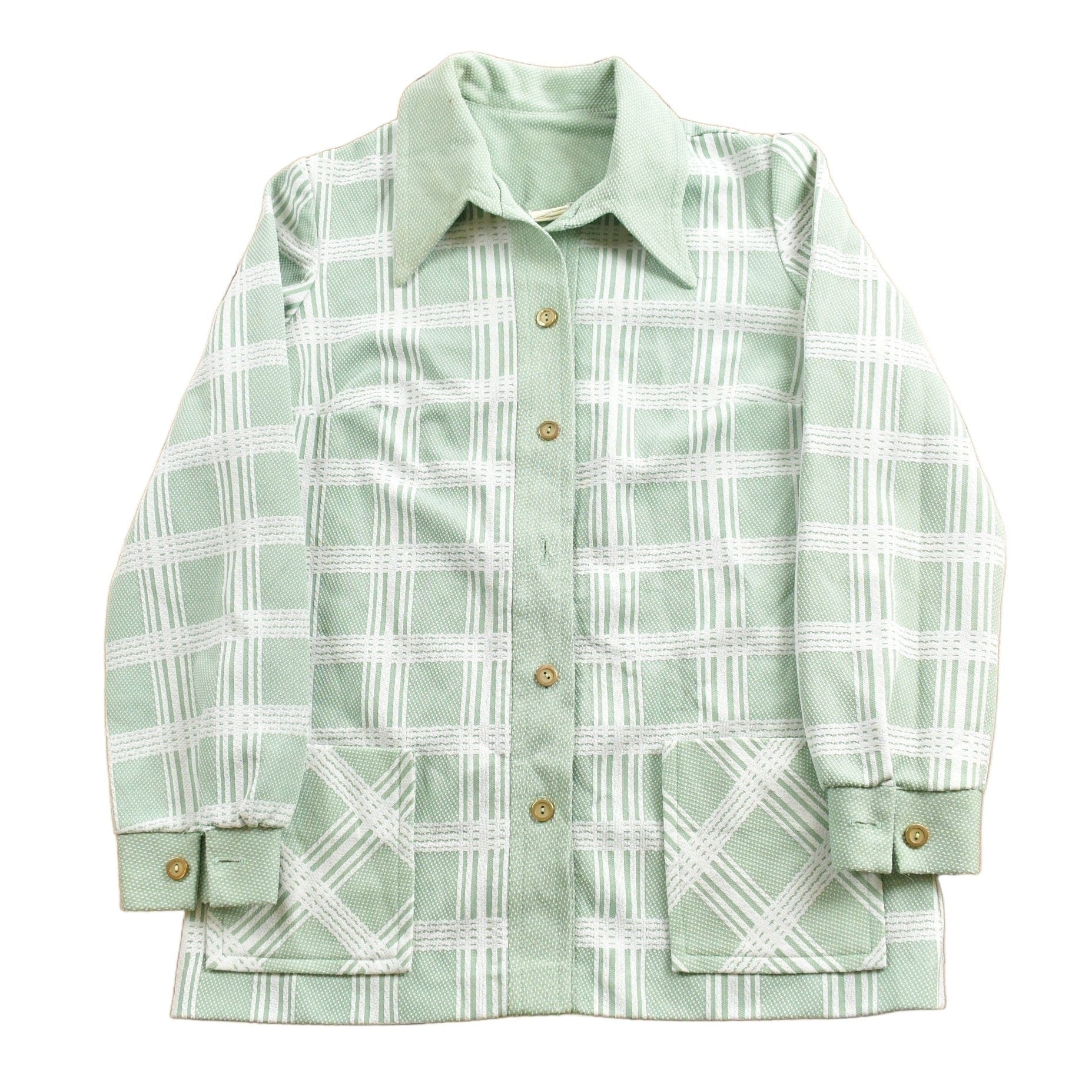 Vintage 1970s Plaid Button Up Shirt Men's Medium from propervintagecanada