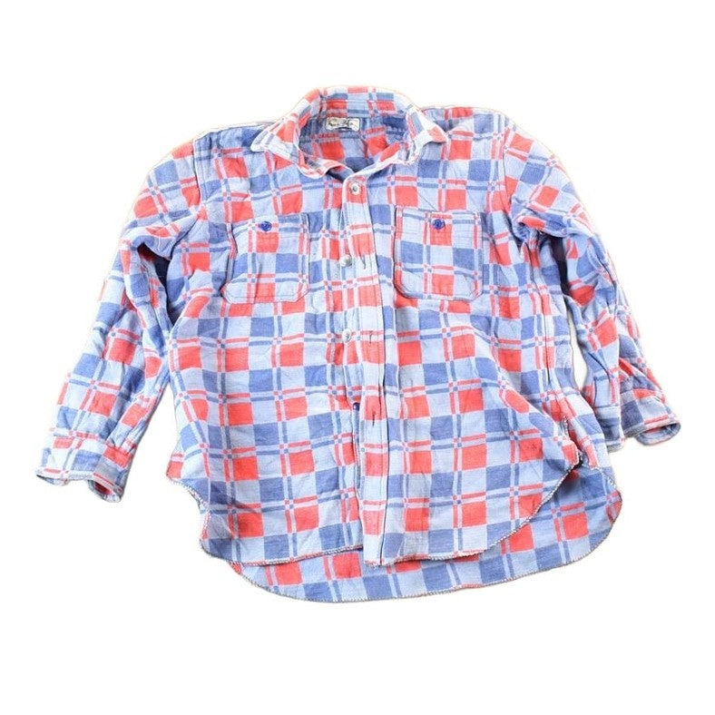 Vintage 1970s Plaid Button Up Shirt Mens L from propervintagecanada