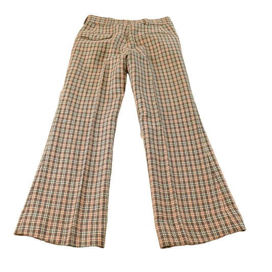 Vintage 1970s Pleated Checkered Plaid Pants Men's 30 x 30.5 from propervintagecanada