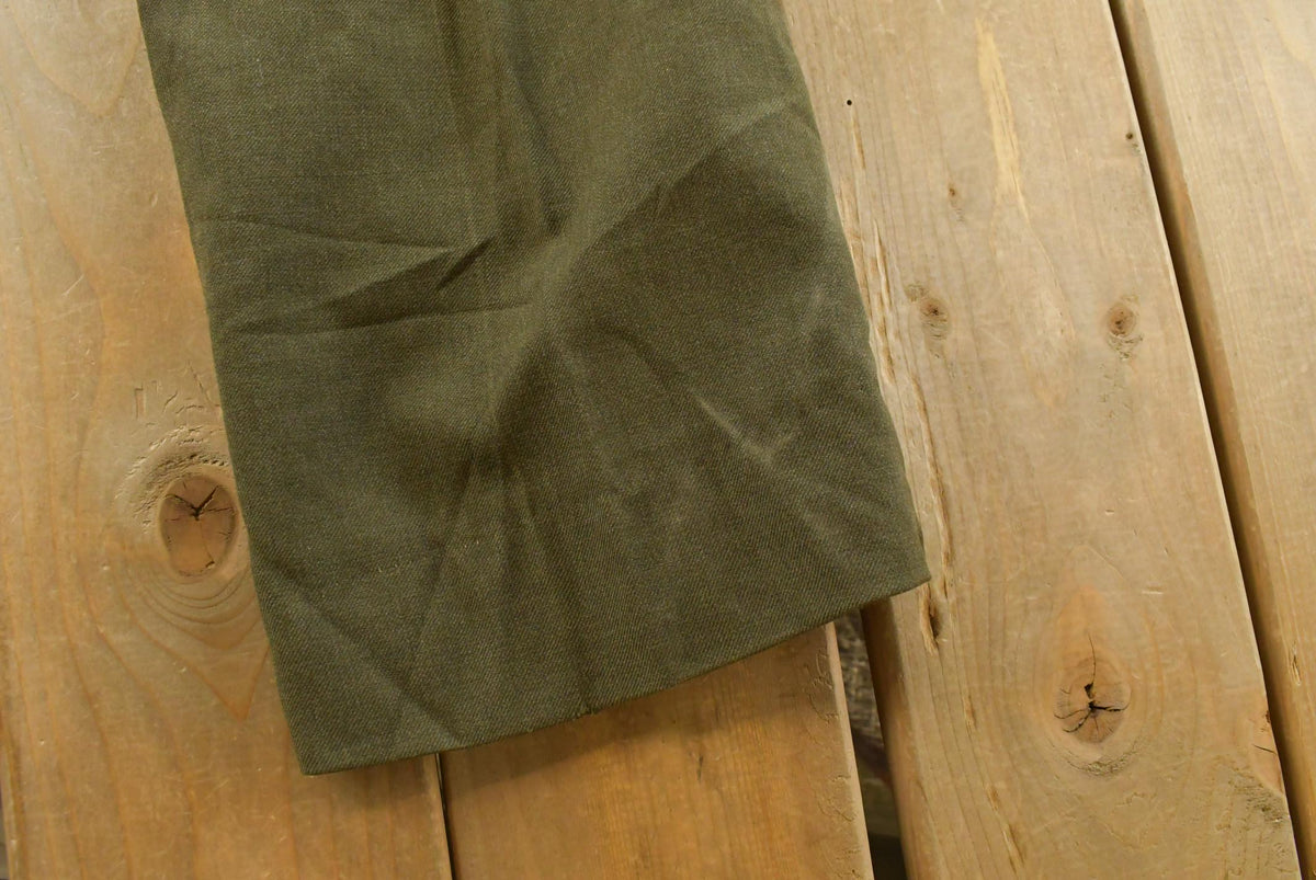 Vintage 1970s Pleated Military Wool Trousers Men's 28 x 30 from propervintagecanada