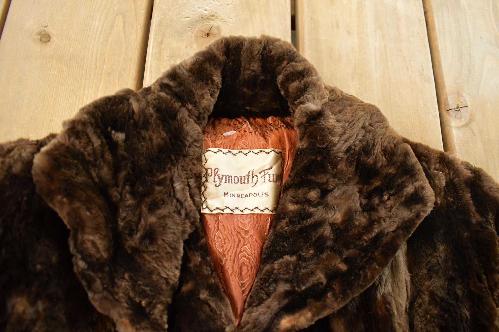 Vintage 1970s Plymouth Fur Sheared Beaver Fur Coat Adult M Men's Medium from propervintagecanada