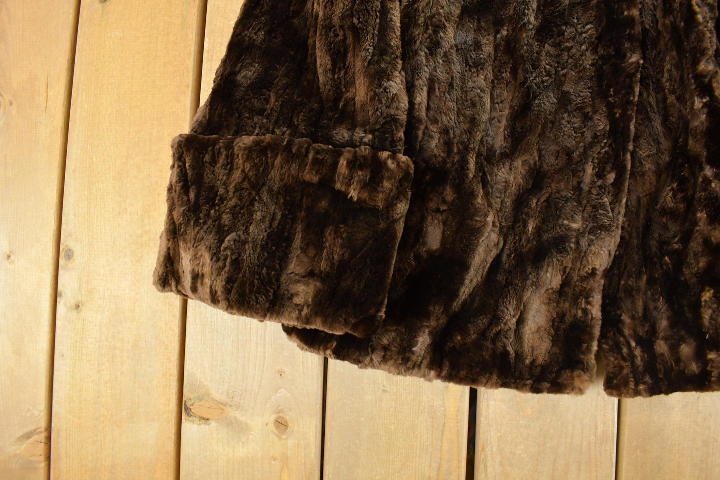 Vintage 1970s Plymouth Fur Sheared Beaver Fur Coat Adult M Men's Medium from propervintagecanada