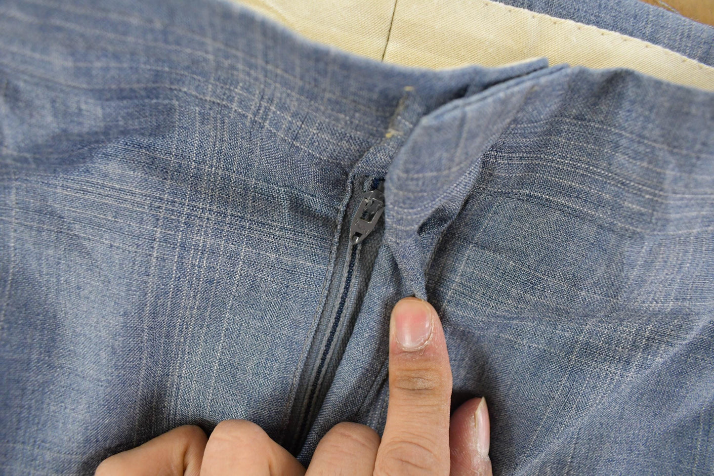 Vintage 1970s Preppy Dress Pants Trousers Men's 34 x 30 / True Vintage / Vintage Pleated Pants / Talon Zip / Tartan Checkered from propervintagecanada