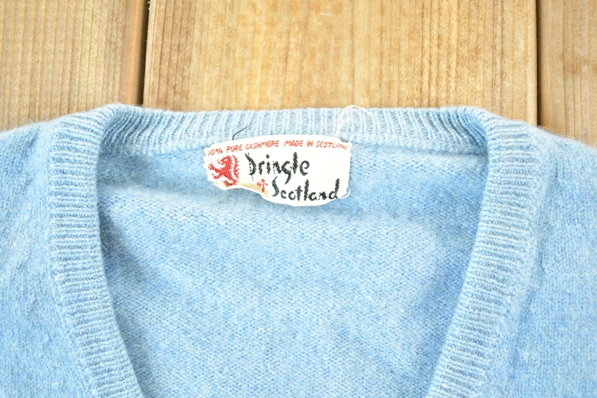 Vintage 1970s Pringle Scotland Cashmere Knit Cardigan Sweater Mens L from propervintagecanada