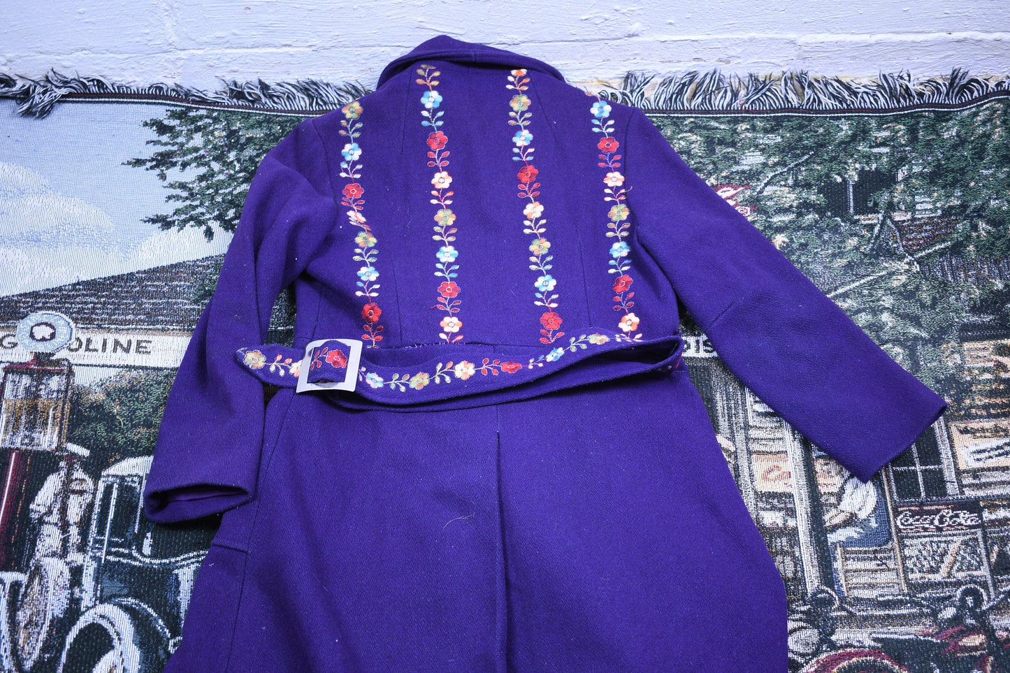 Vintage 1970s Purple Wool Overcoat Men's Small from propervintagecanada