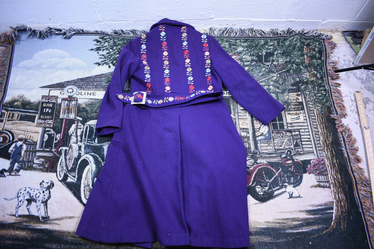 Vintage 1970s Purple Wool Overcoat Men's Small from propervintagecanada