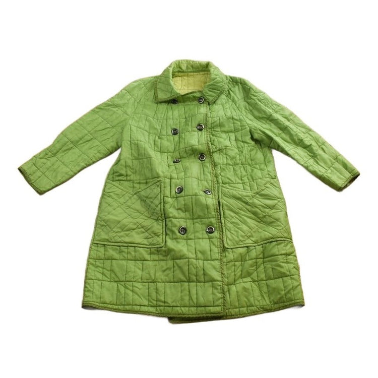 Vintage 1970s Quilted Overcoat Jacket Men's XL from propervintagecanada