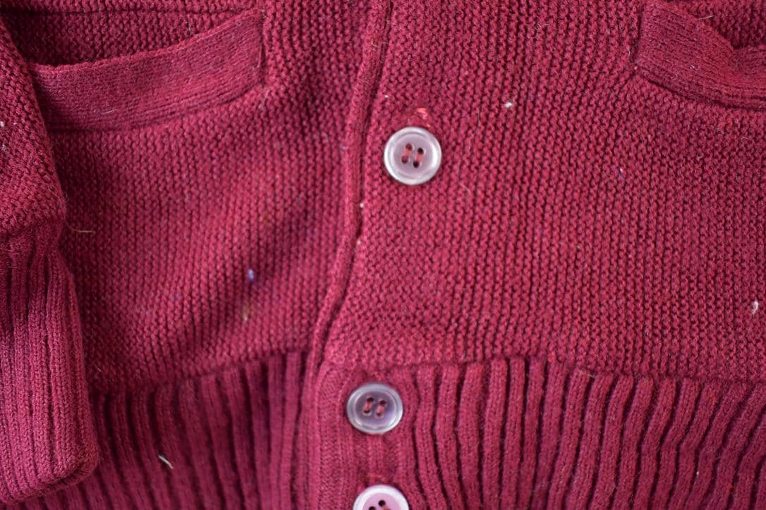 Vintage 1970s Raymond Eaton Knit Perfect Mild Distress Cardigan Sweater Men's Small from propervintagecanada
