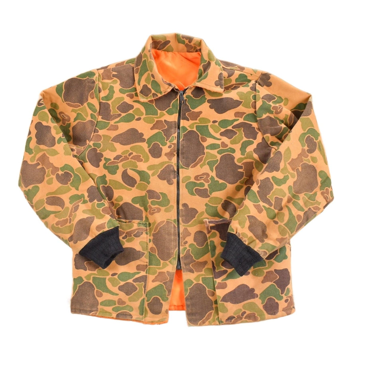 Vintage 1970s Reversible Hi Vis Duck Camo Puffer Jacket Men's Medium from propervintagecanada