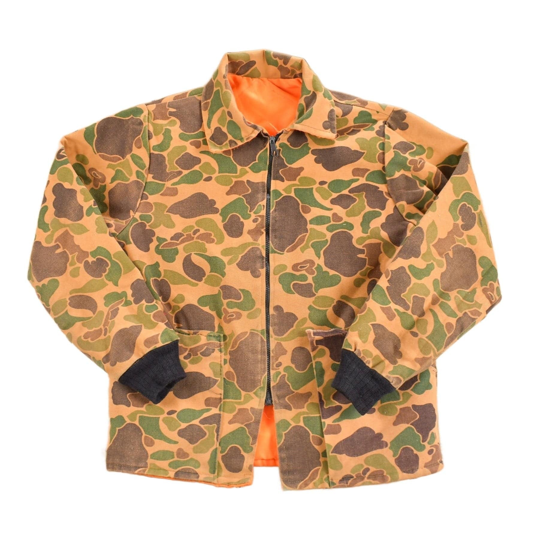 Vintage 1970s Reversible Hi Vis Duck Camo Puffer Jacket Men's Medium from propervintagecanada