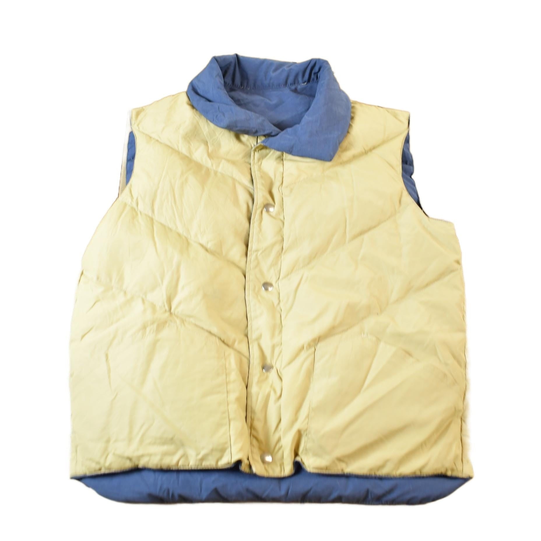 Vintage 1970s Reversible Multicolour Vest Mens' S from propervintagecanada