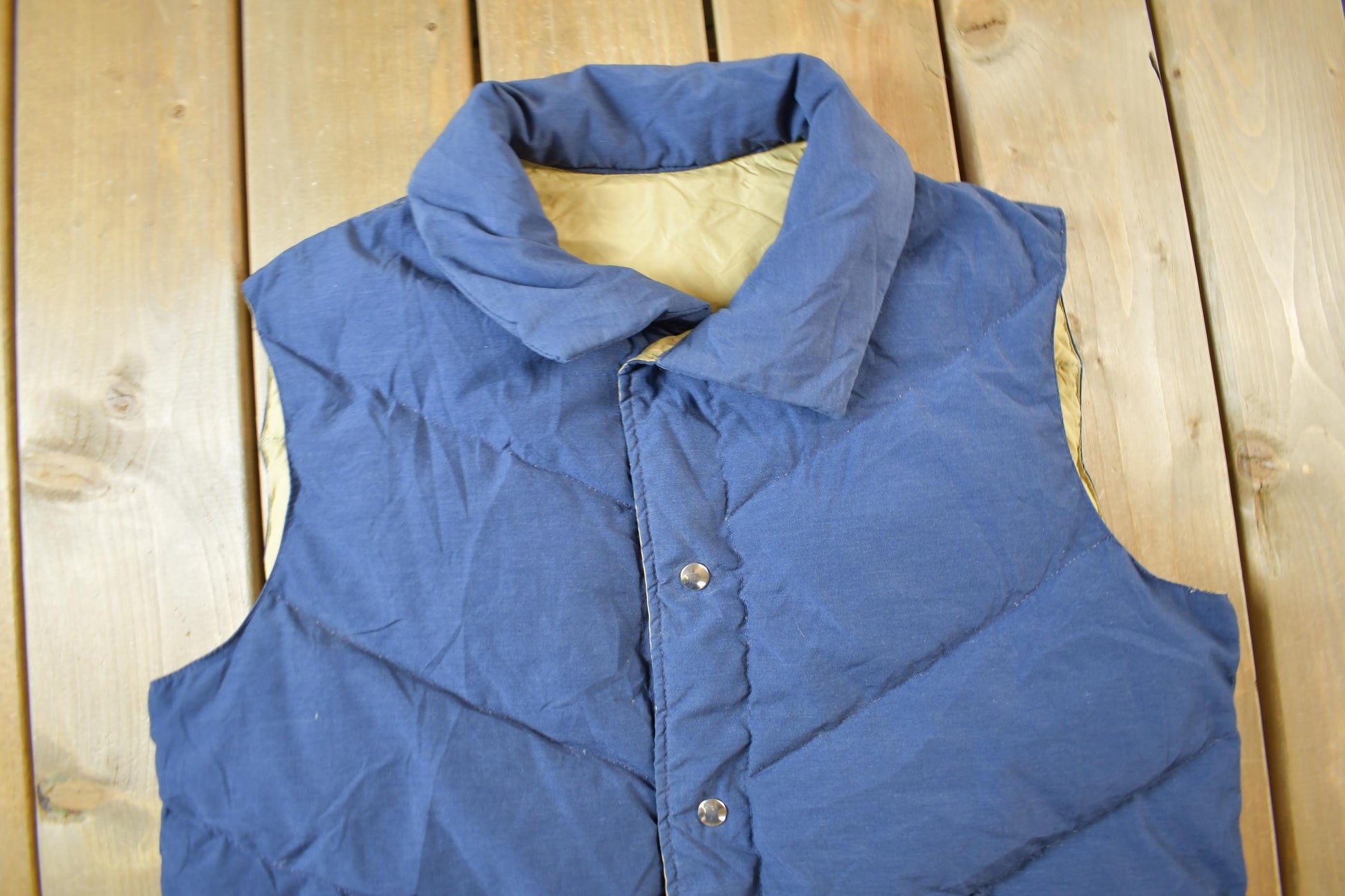 Vintage 1970s Reversible Multicolour Vest Mens' S from propervintagecanada