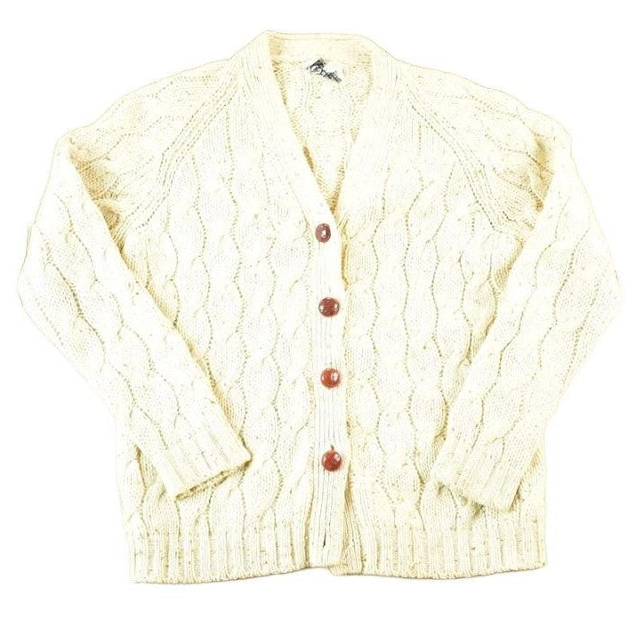 Vintage 1970s Roseanna 100% Virgin Wool Cable Knit Sweater Womens S from propervintagecanada