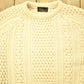 Vintage 1970s Rossan Knitwear 100% Wool 3D Cable Knit Sweater Men's Large from propervintagecanada