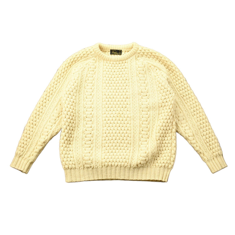 Vintage 1970s Rossan Knitwear 100% Wool 3D Cable Knit Sweater Men's Large from propervintagecanada