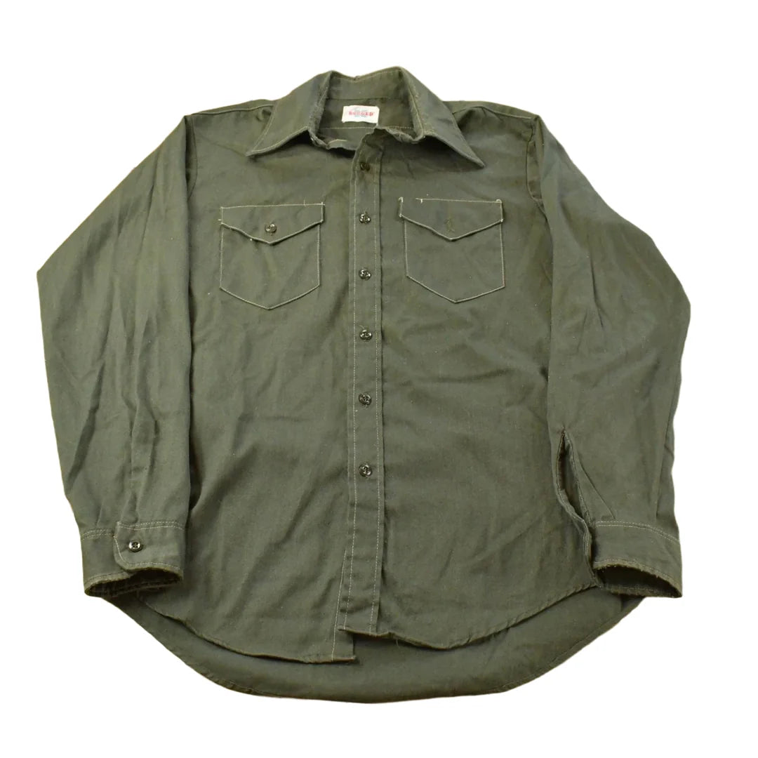Vintage 1970s Rugged Work N Leisure Workwear Button Up Shirt Men's L from propervintagecanada