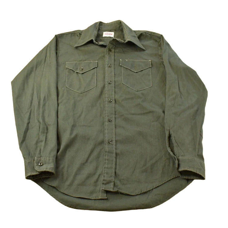 Vintage 1970s Rugged Work N Leisure Workwear Button Up Shirt Men's L from propervintagecanada