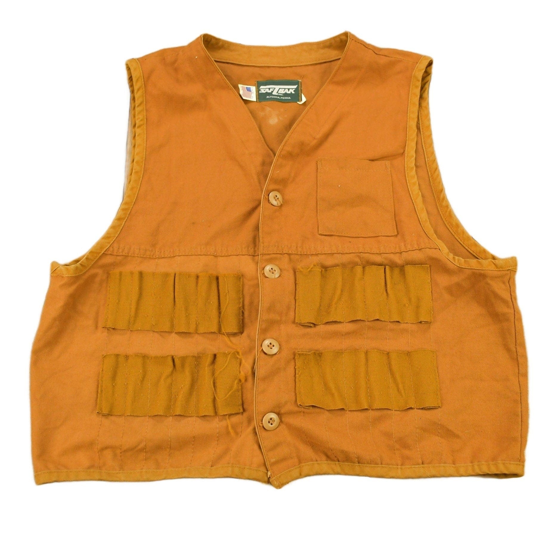 Vintage 1970s Saf T Bak Hunting Vest Men's S from propervintagecanada
