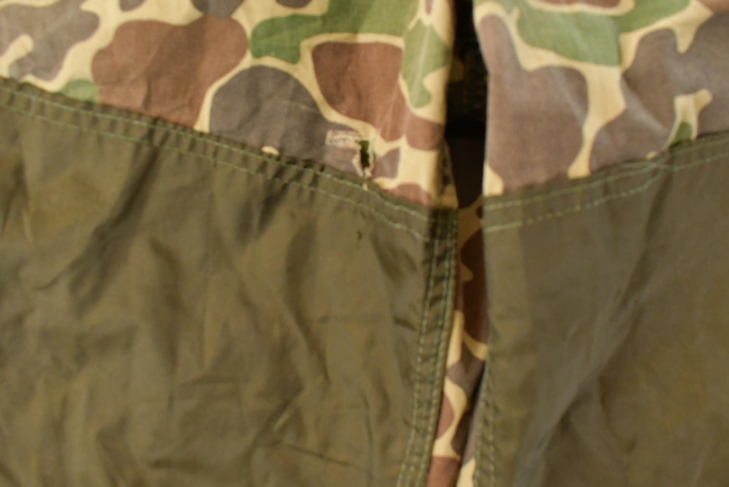 Vintage 1970s Saftbak Duck Camo Hunting Brush Pants Men's 36 x 28 from propervintagecanada