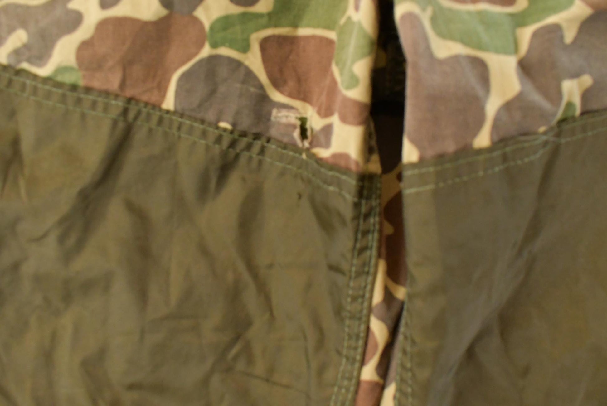 Vintage 1970s Saftbak Duck Camo Hunting Brush Pants Men's 36 x 28 from propervintagecanada