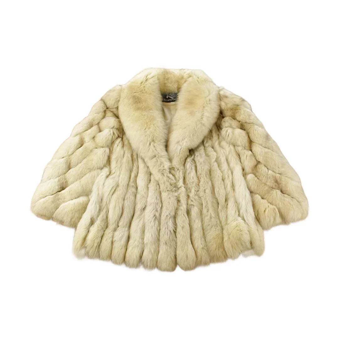 Vintage 1970s Saga Fox Arctic Fox Fur Coat Adult Medium Men's Medium from propervintagecanada