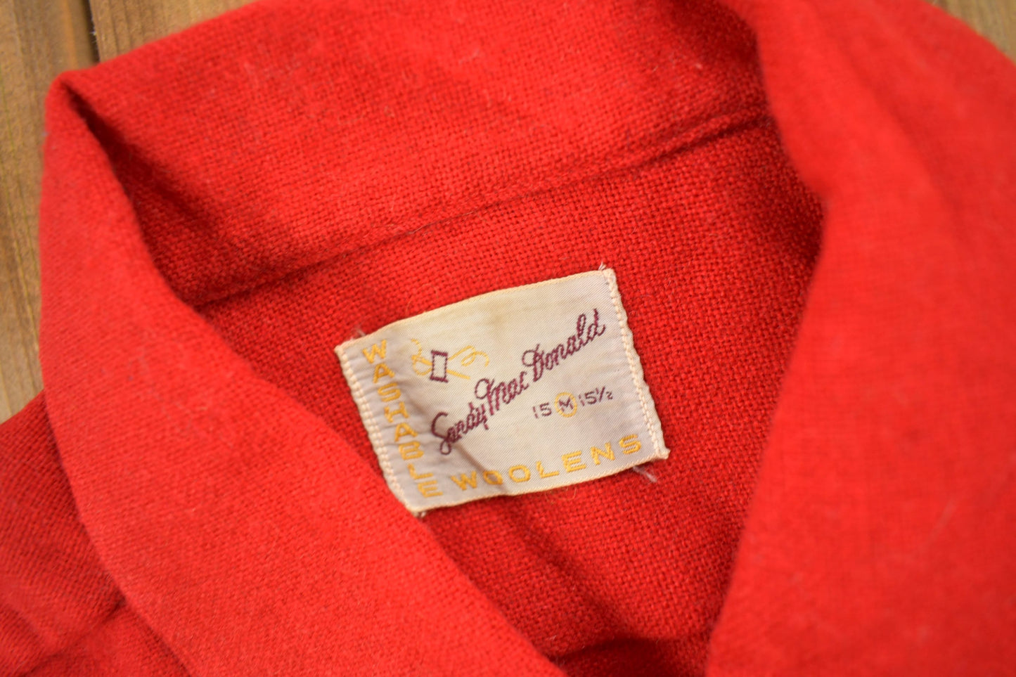 Vintage 1970s Sandy Mac Donald Red Button Up Shirt Men's Medium from propervintagecanada