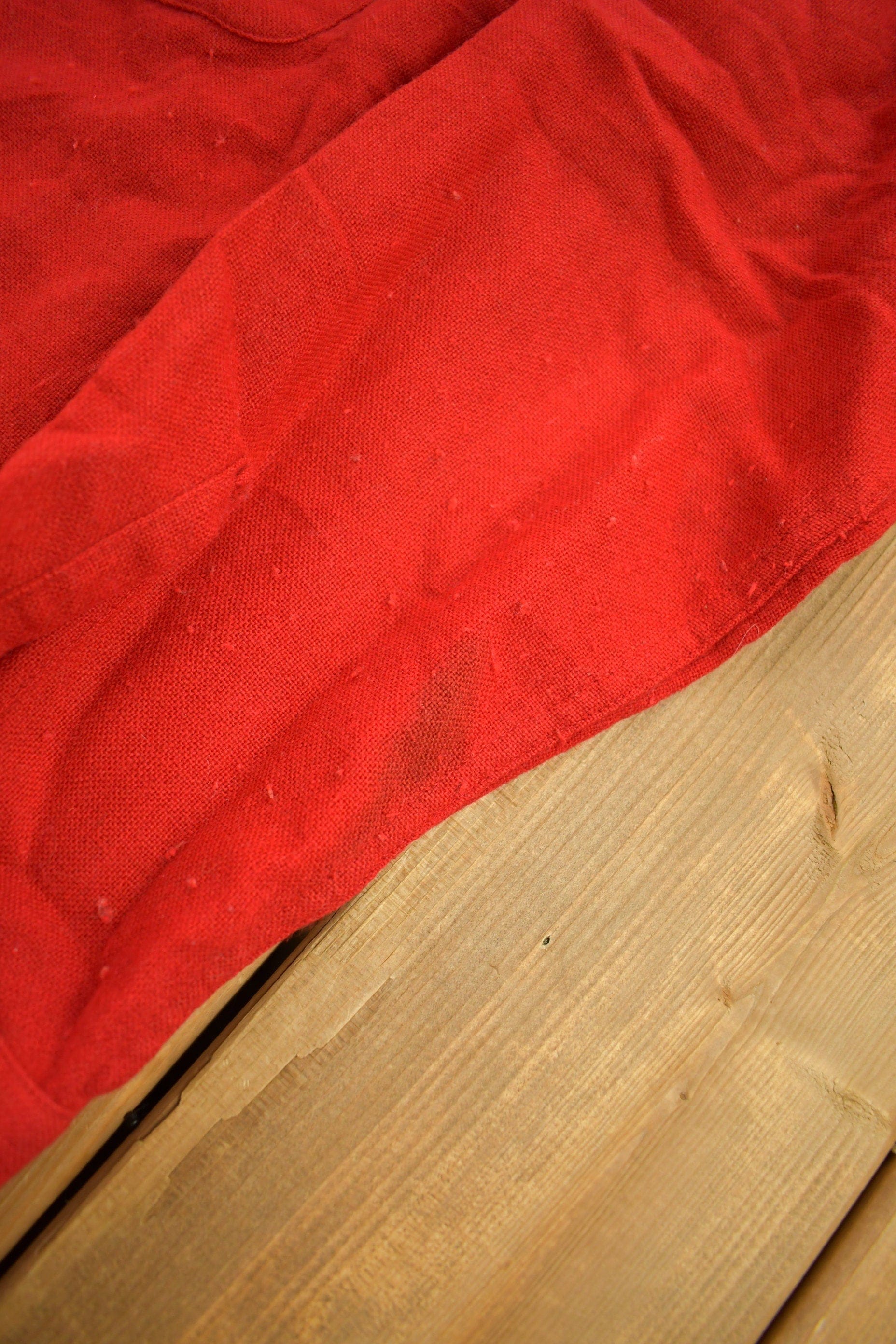 Vintage 1970s Sandy Mac Donald Red Button Up Shirt Men's Medium from propervintagecanada