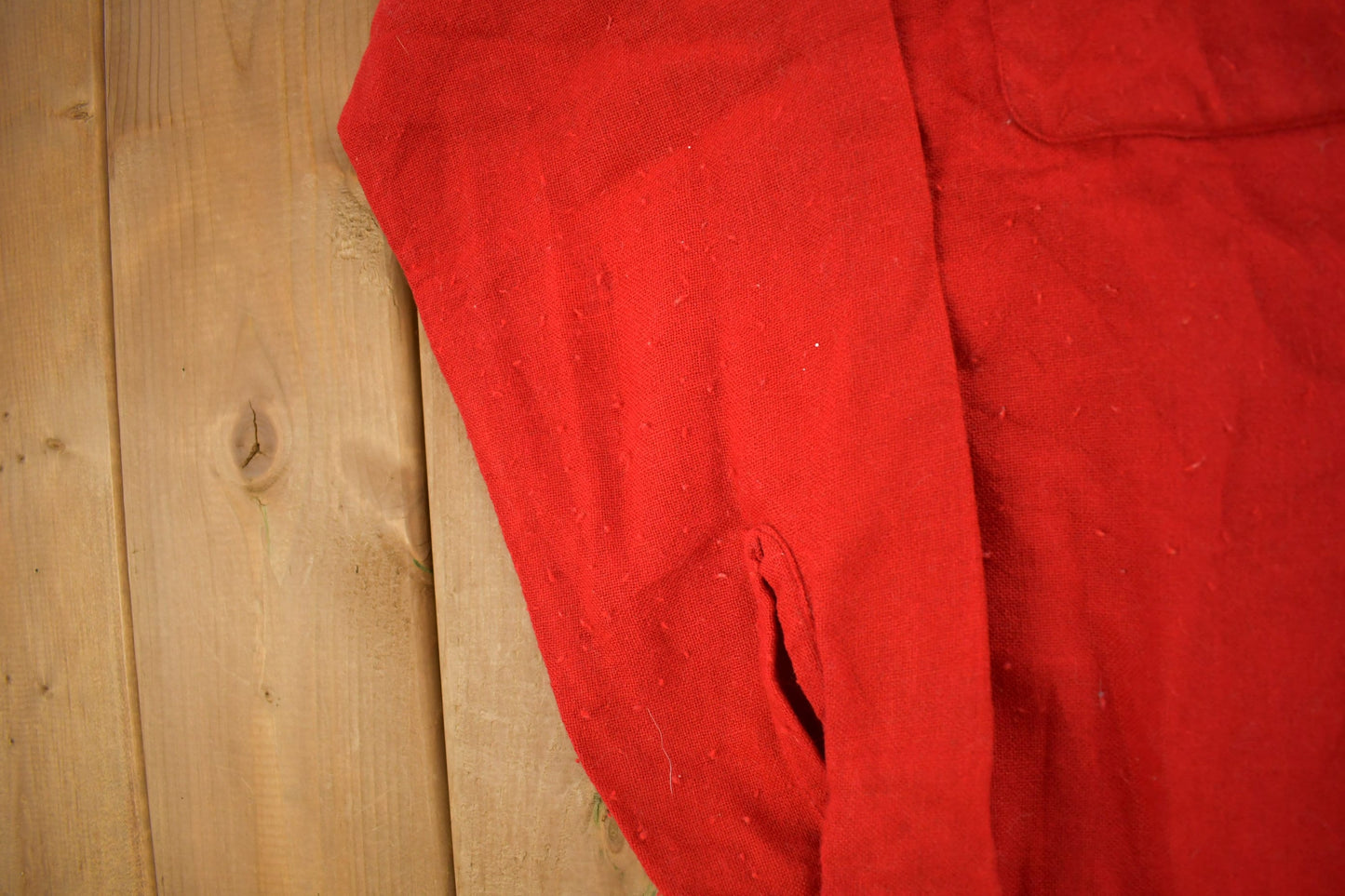 Vintage 1970s Sandy Mac Donald Red Button Up Shirt Men's Medium from propervintagecanada