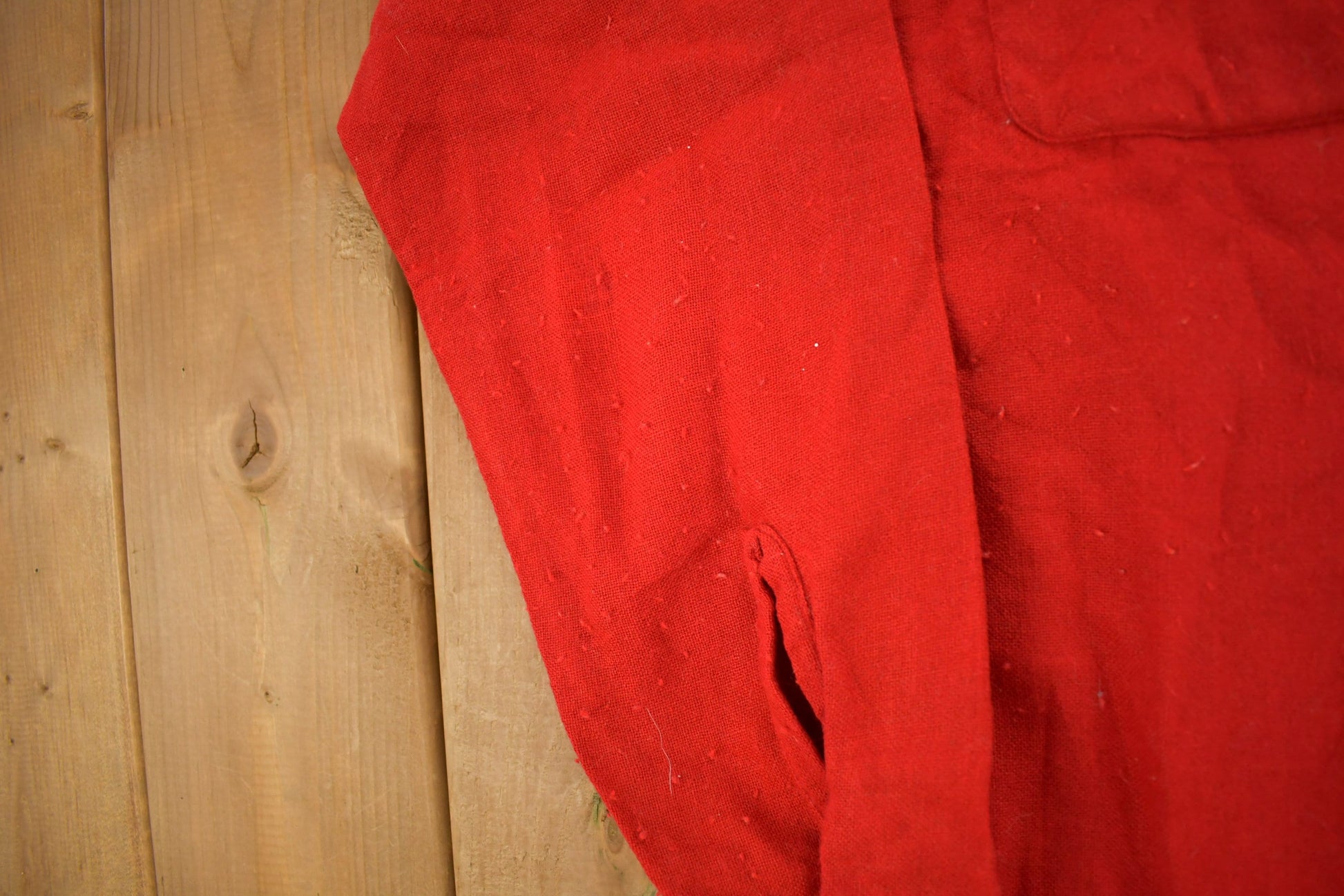 Vintage 1970s Sandy Mac Donald Red Button Up Shirt Men's Medium from propervintagecanada