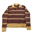 Vintage 1970s Saturdays Knit Striped Long Sleeve Polo Shirt Men&