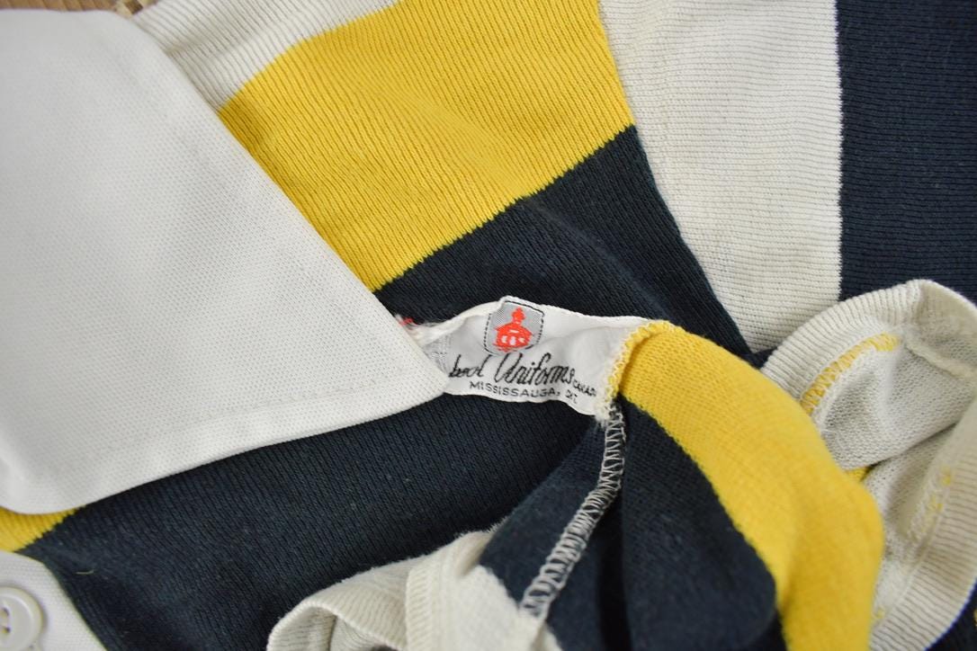 Vintage 1970s Sault Collegiate Polo Shirt Men's XS from propervintagecanada