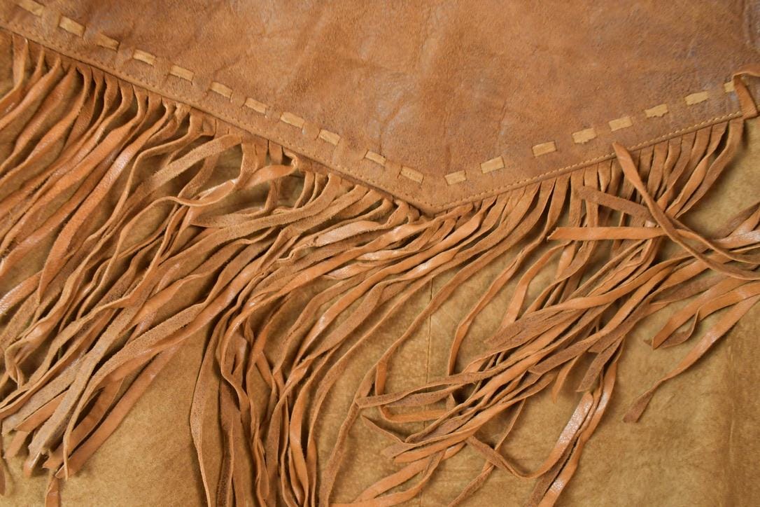 Vintage 1970s Scully Western Leather Fringed Cowboy Jacket Made In USA Men's Medium from propervintagecanada