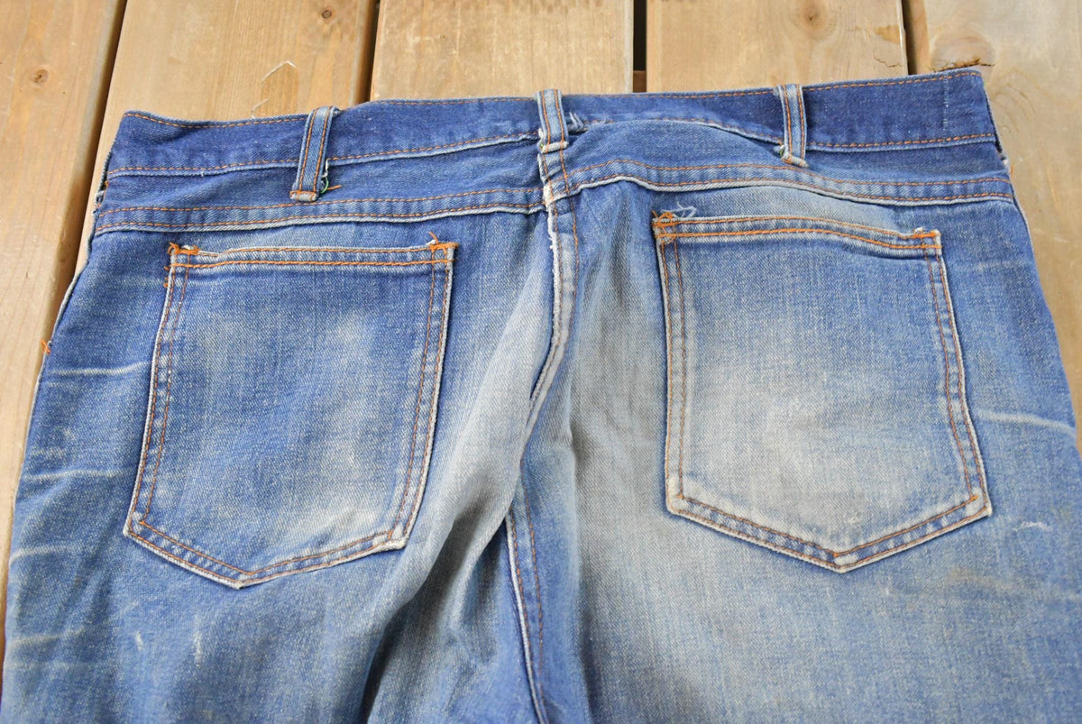 Vintage 1970s Sears Distressed Denim Jeans Men's 33 x 28.5 from propervintagecanada